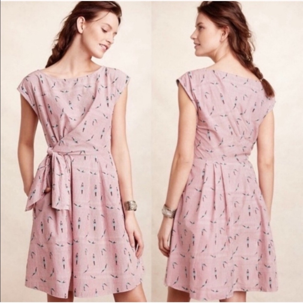 Maeve Anthropologie Bathing Beauty Divers Dress  Tie Dress